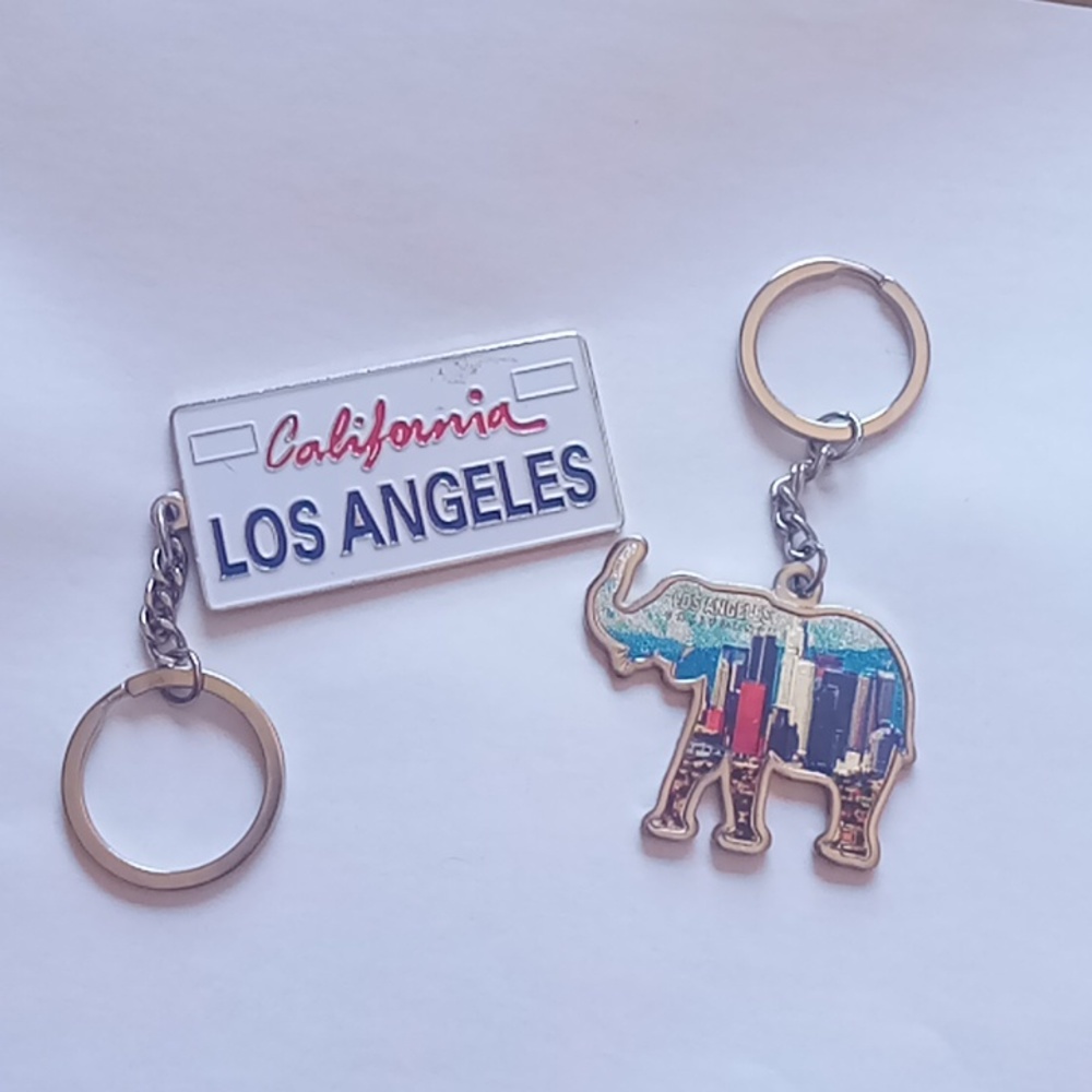 Two key chains Los Angeles California
